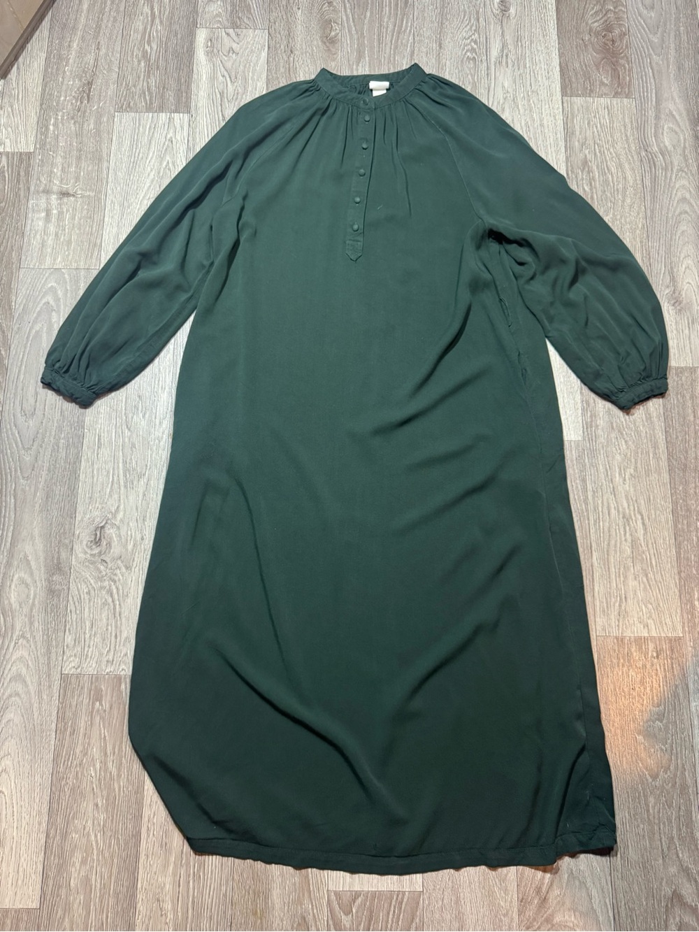 H&M Green Oversized Shirt Dress Size 0